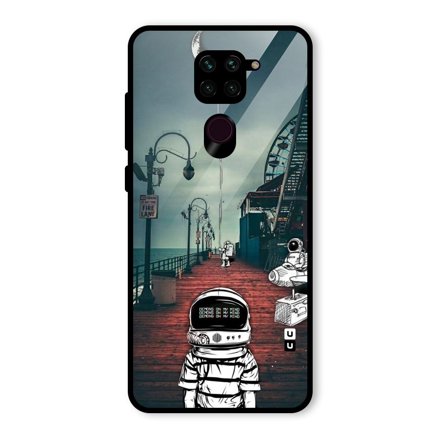 Robotic Design Glass Back Case for Redmi Note 9