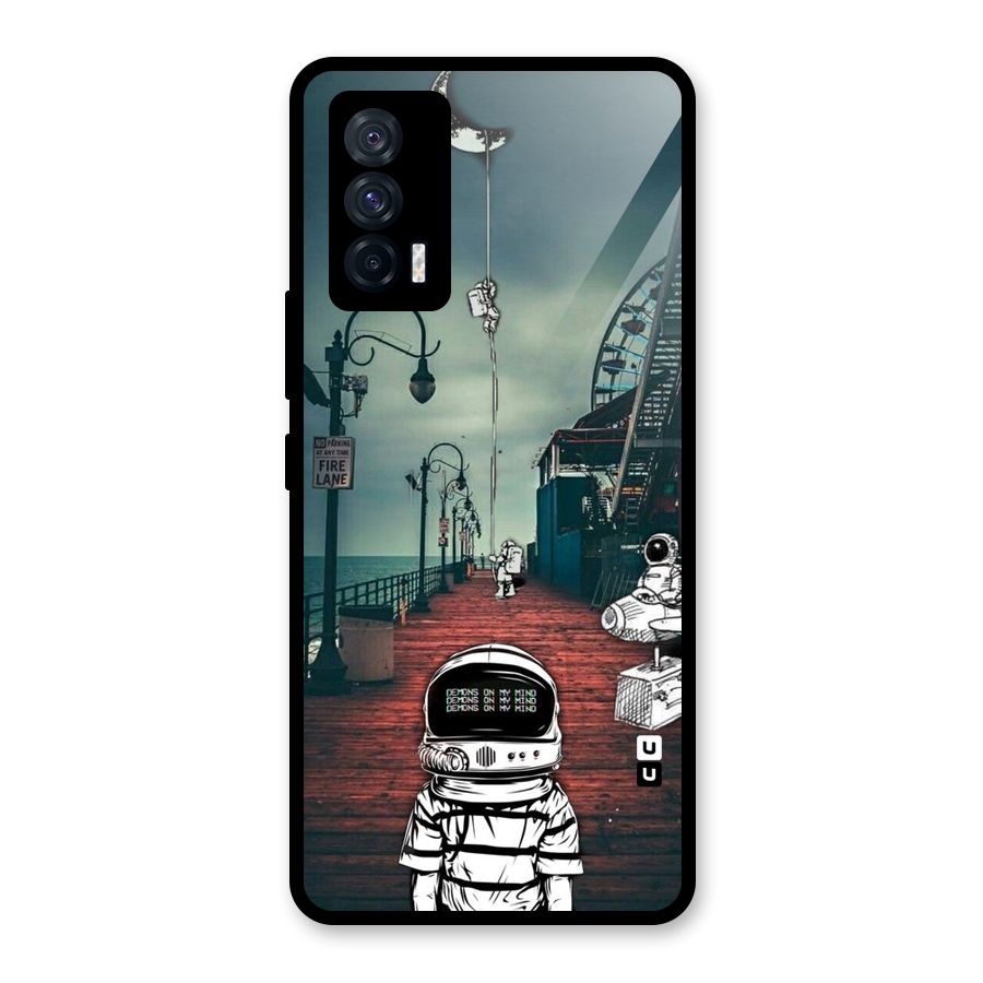 Robotic Design Glass Back Case for Vivo iQOO 7 5G