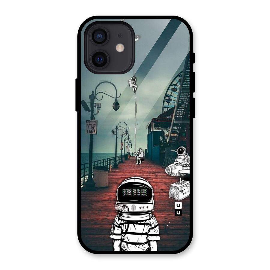Robotic Design Glass Back Case for iPhone 12