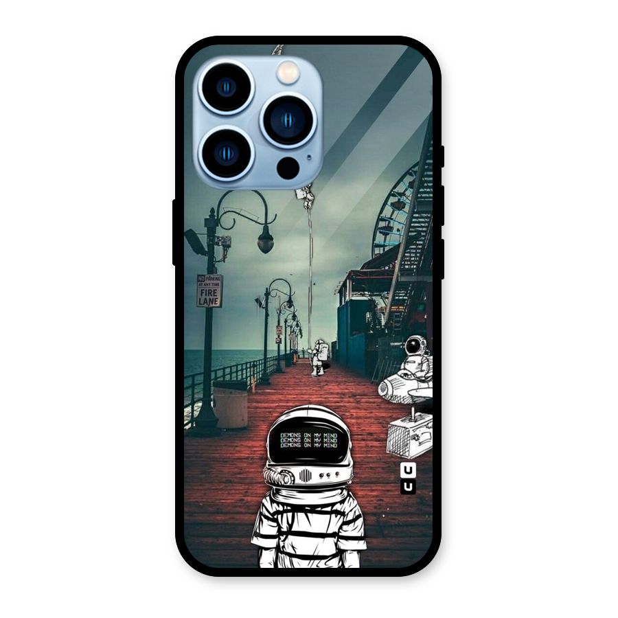 Robotic Design Glass Back Case for iPhone 13 Pro