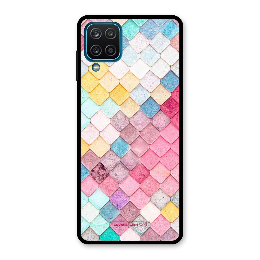 Rocks Pattern Design Glass Back Case for Galaxy A12