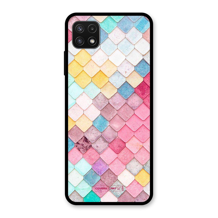 Rocks Pattern Design Glass Back Case for Galaxy A22 5G