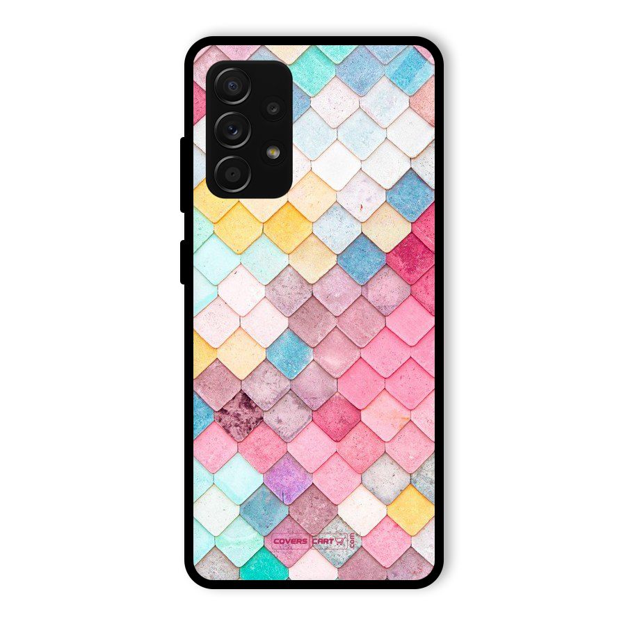 Rocks Pattern Design Glass Back Case for Galaxy A53 5G