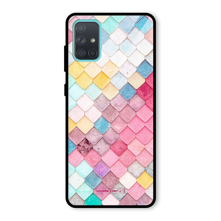 Rocks Pattern Design Glass Back Case for Galaxy A71