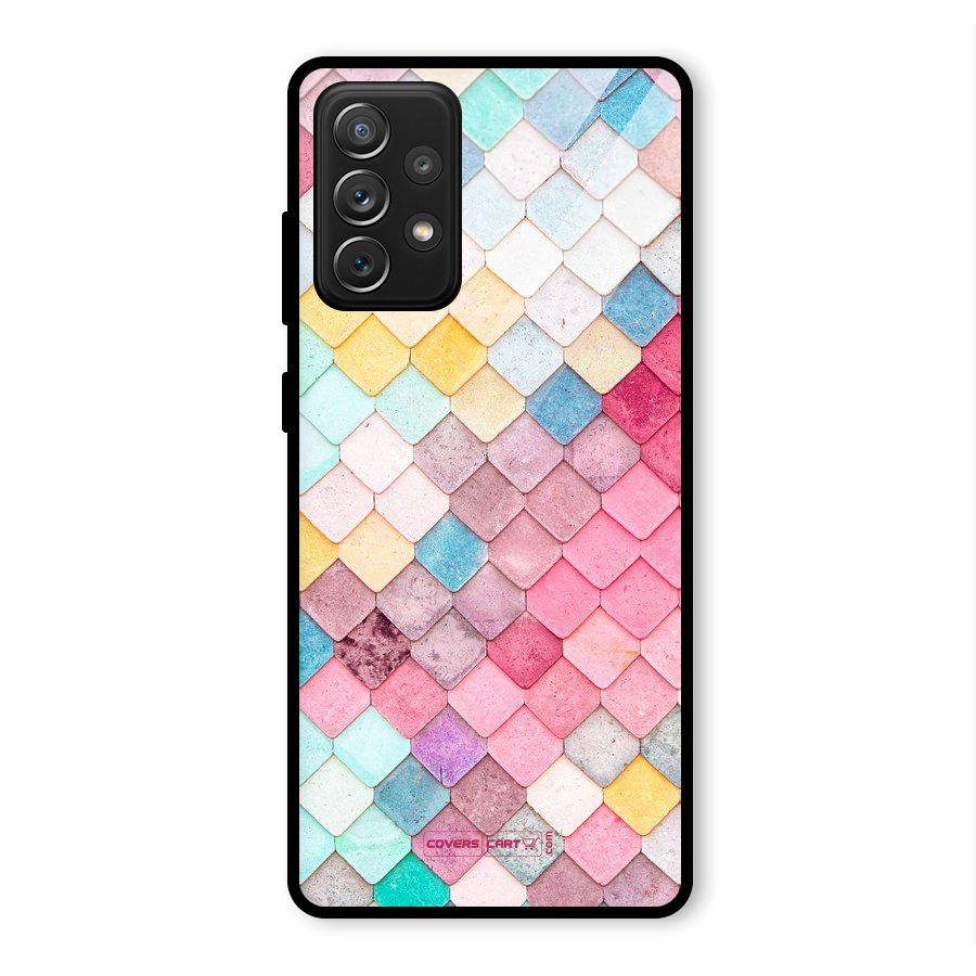 Rocks Pattern Design Glass Back Case for Galaxy A72