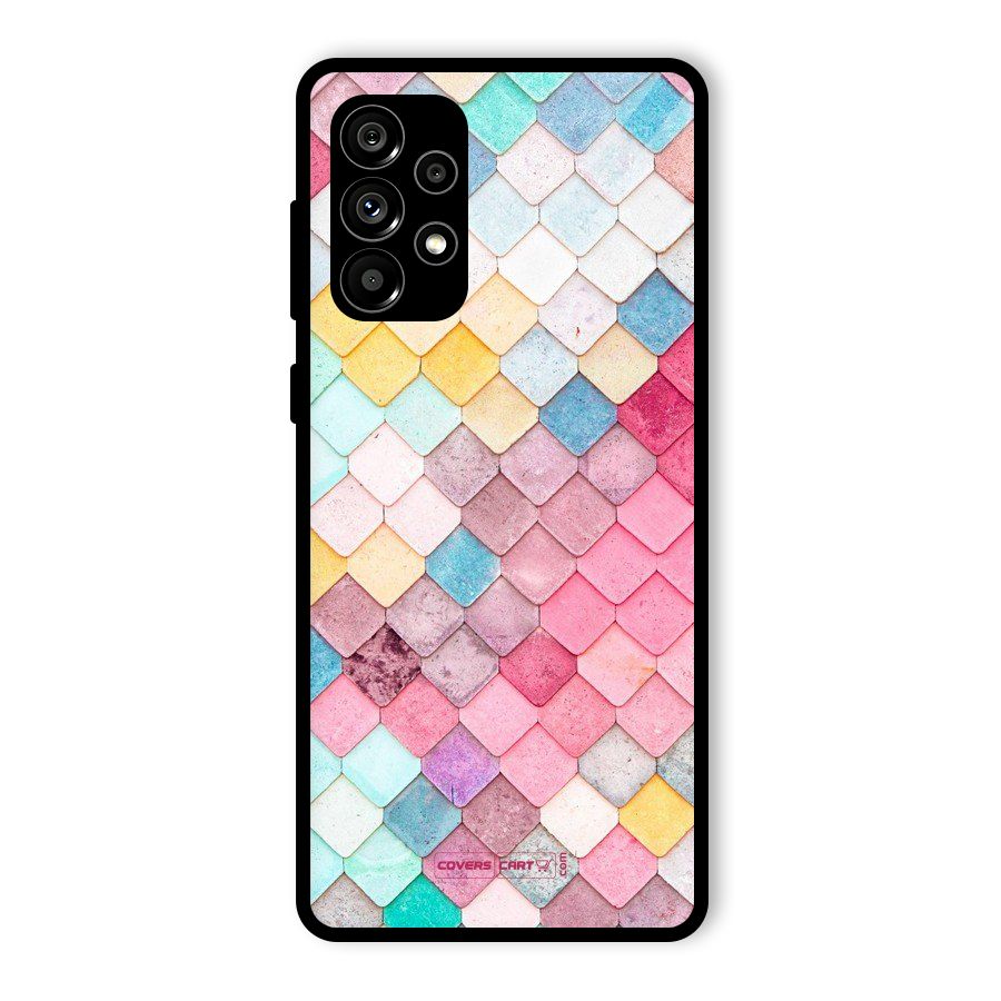 Rocks Pattern Design Glass Back Case for Galaxy A73 5G