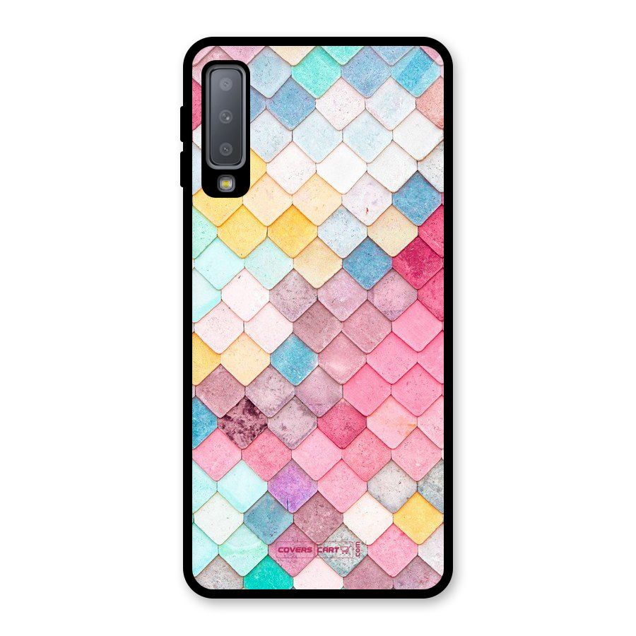 Rocks Pattern Design Glass Back Case for Galaxy A7 (2018)