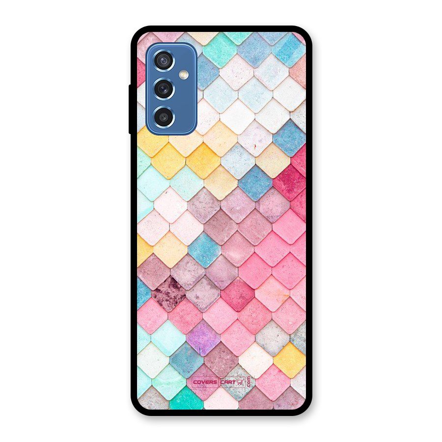 Rocks Pattern Design Glass Back Case for Galaxy M52 5G