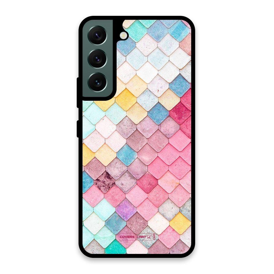 Rocks Pattern Design Glass Back Case for Galaxy S22 5G