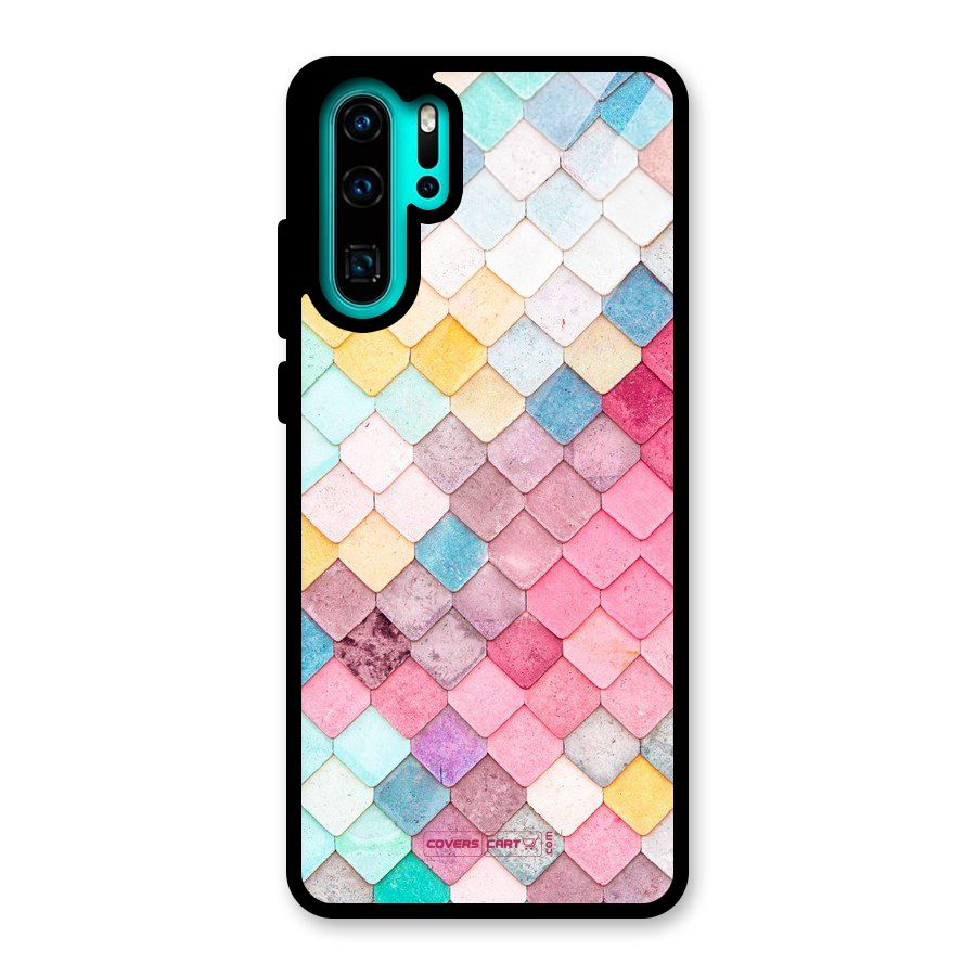 Rocks Pattern Design Glass Back Case for Huawei P30 Pro