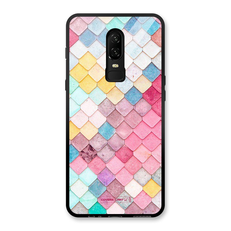 Rocks Pattern Design Glass Back Case for OnePlus 6