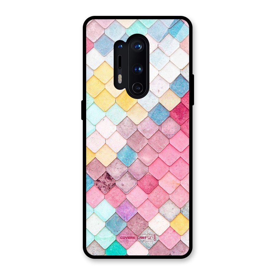 Rocks Pattern Design Glass Back Case for OnePlus 8 Pro