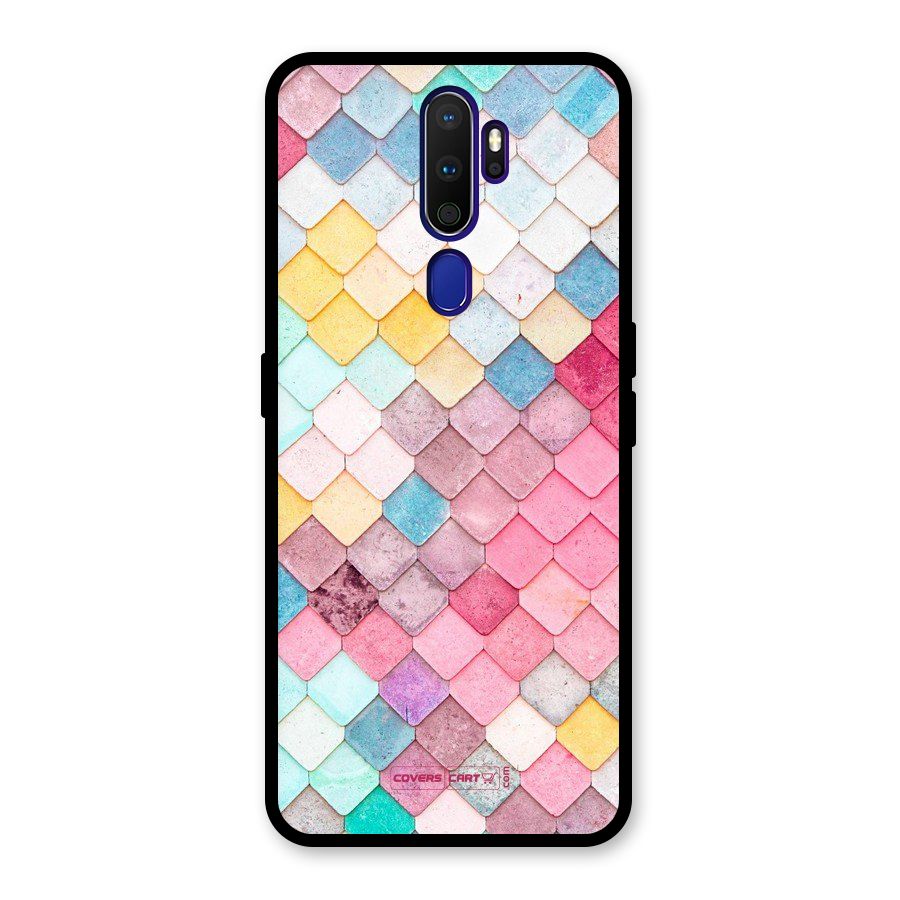 Rocks Pattern Design Glass Back Case for Oppo A9 (2020)