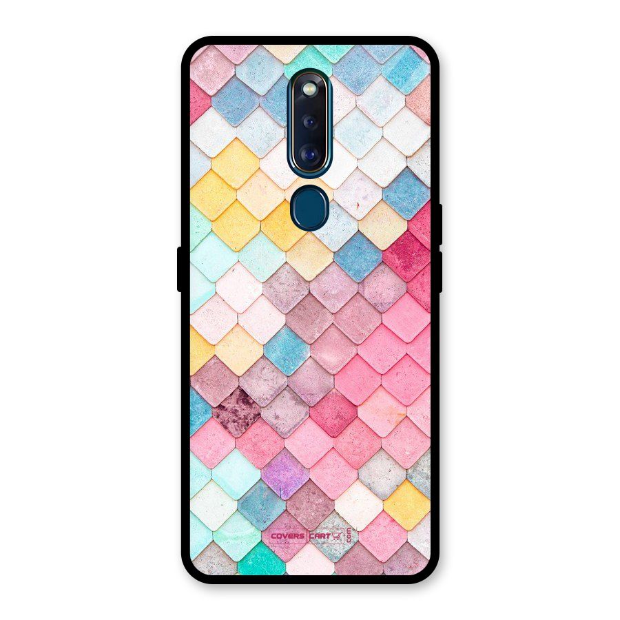 Rocks Pattern Design Glass Back Case for Oppo F11 Pro