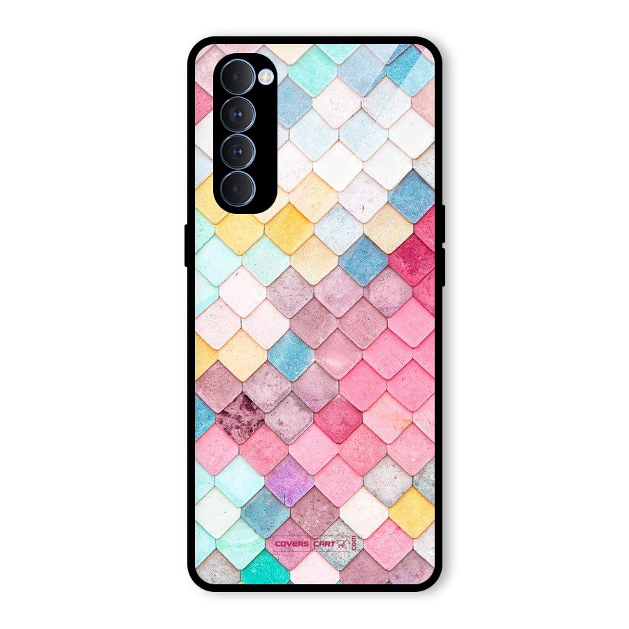 Rocks Pattern Design Glass Back Case for Oppo Reno4 Pro