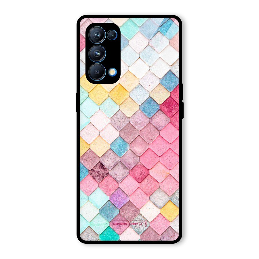 Rocks Pattern Design Glass Back Case for Oppo Reno5 Pro 5G