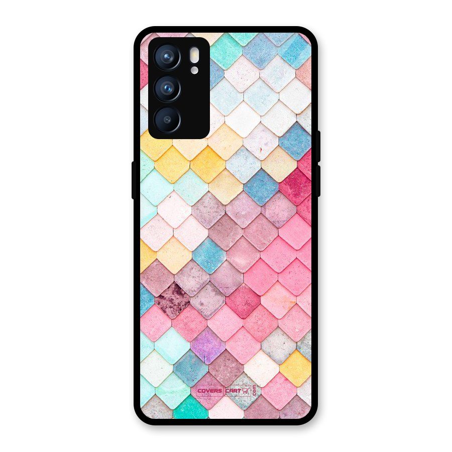 Rocks Pattern Design Glass Back Case for Oppo Reno6 5G