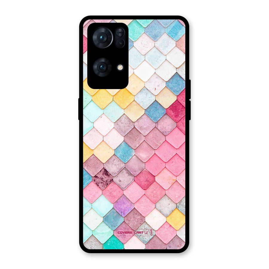 Rocks Pattern Design Glass Back Case for Oppo Reno7 Pro 5G