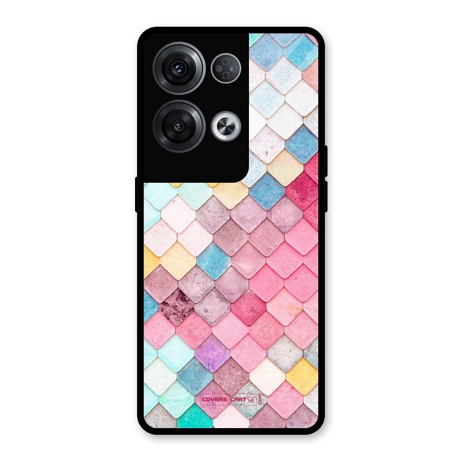 Rocks Pattern Design Glass Back Case for Oppo Reno8 Pro 5G