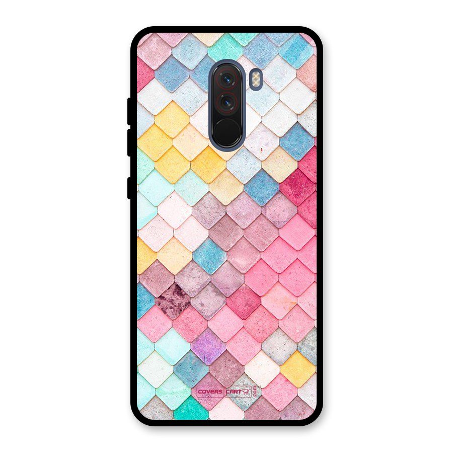 Rocks Pattern Design Glass Back Case for Poco F1
