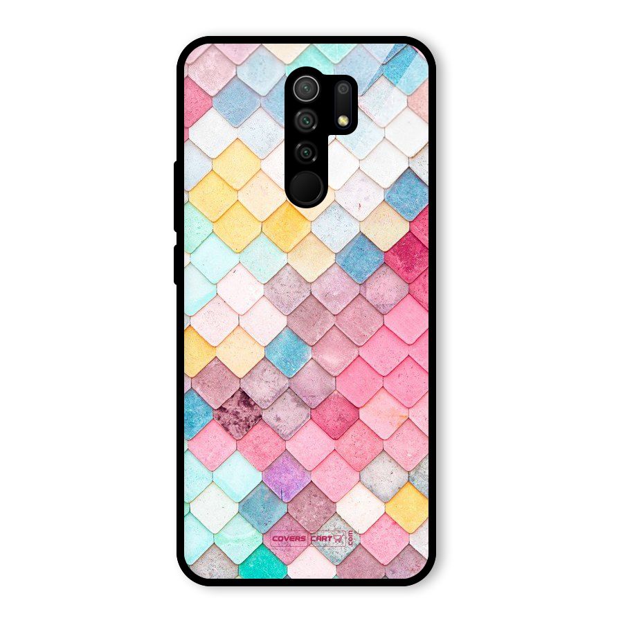 Rocks Pattern Design Glass Back Case for Poco M2