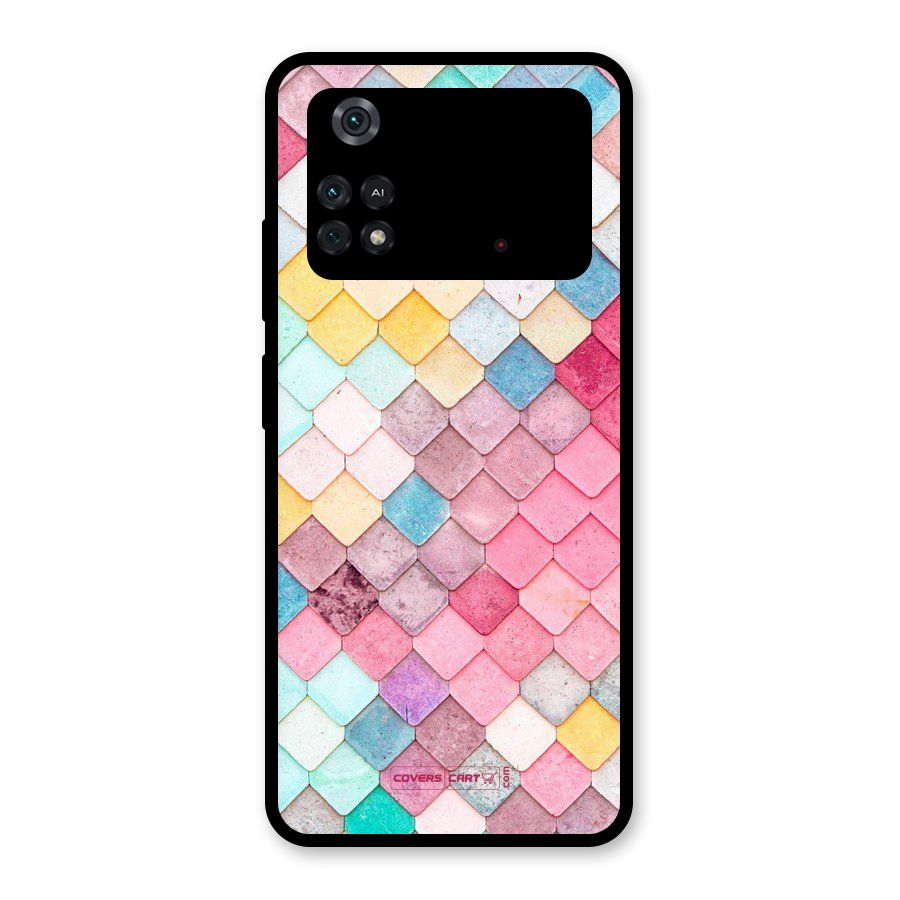 Rocks Pattern Design Glass Back Case for Poco M4 Pro 4G