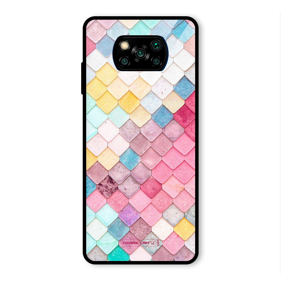 Rocks Pattern Design Glass Back Case for Poco X3 Pro