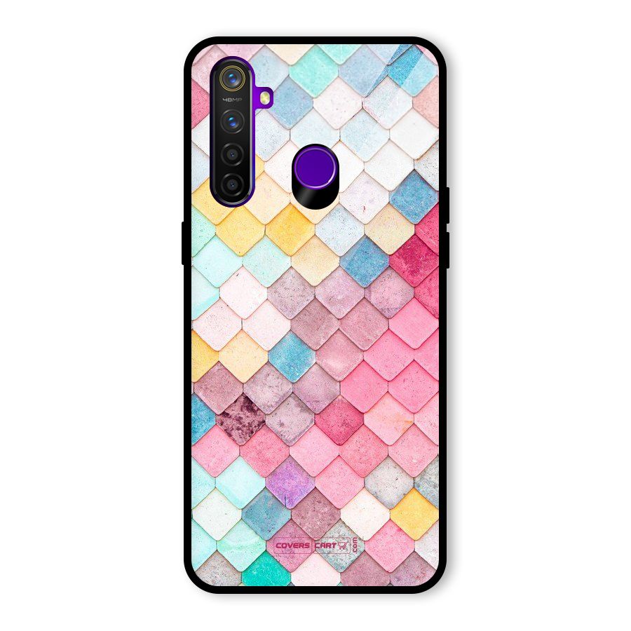 Rocks Pattern Design Glass Back Case for Realme 5 Pro