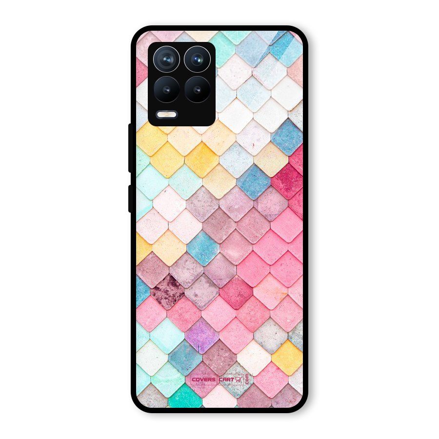 Rocks Pattern Design Glass Back Case for Realme 8 Pro