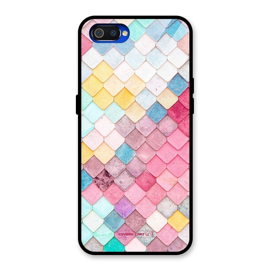 Rocks Pattern Design Glass Back Case for Realme C2