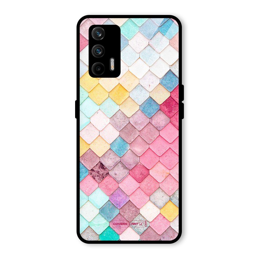 Rocks Pattern Design Glass Back Case for Realme GT 5G