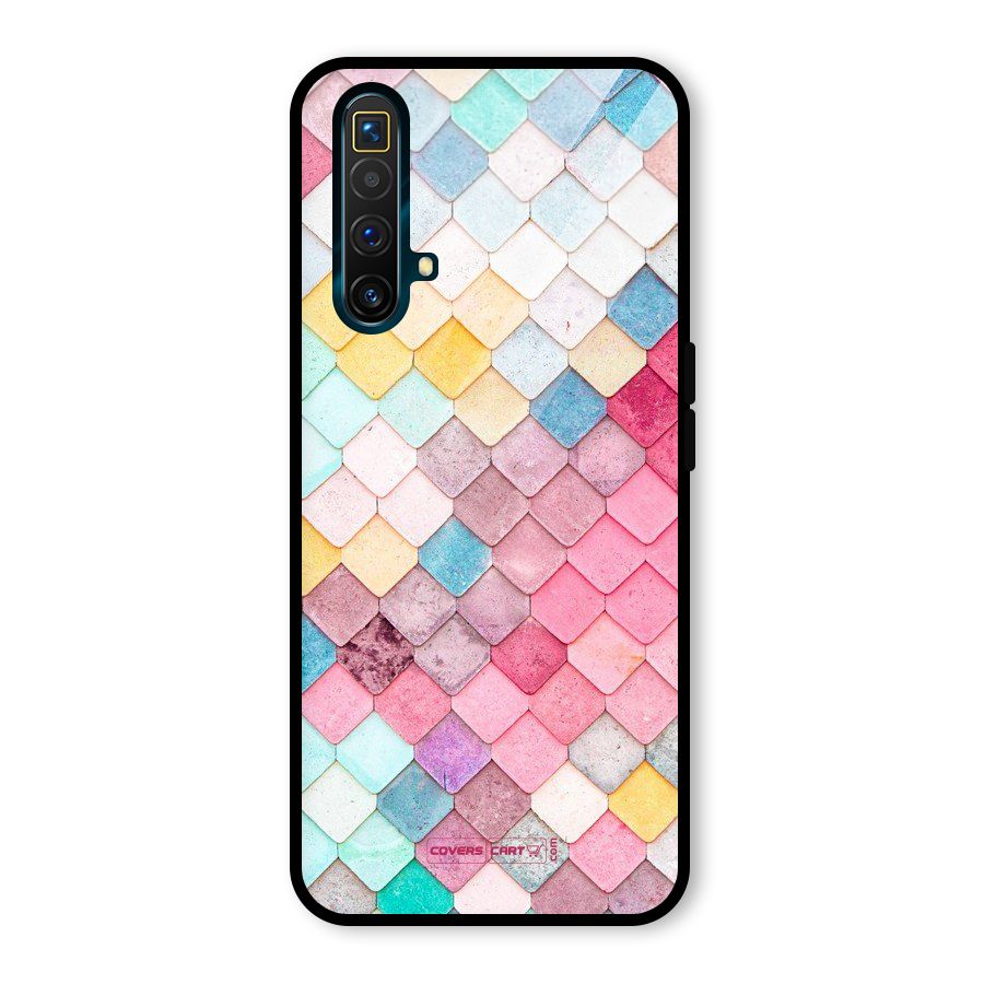 Rocks Pattern Design Glass Back Case for Realme X3