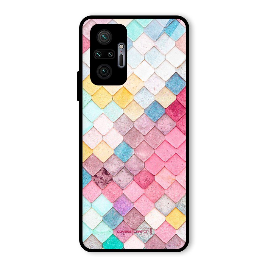 Rocks Pattern Design Glass Back Case for Redmi Note 10 Pro