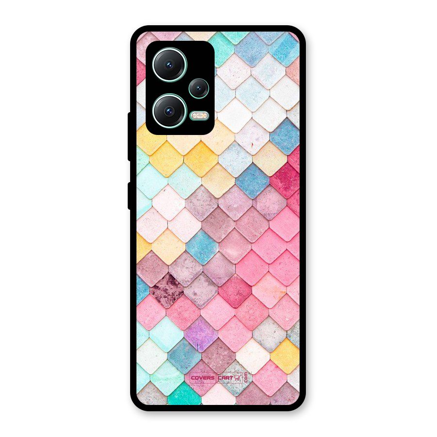 Rocks Pattern Design Glass Back Case for Redmi Note 12 5G