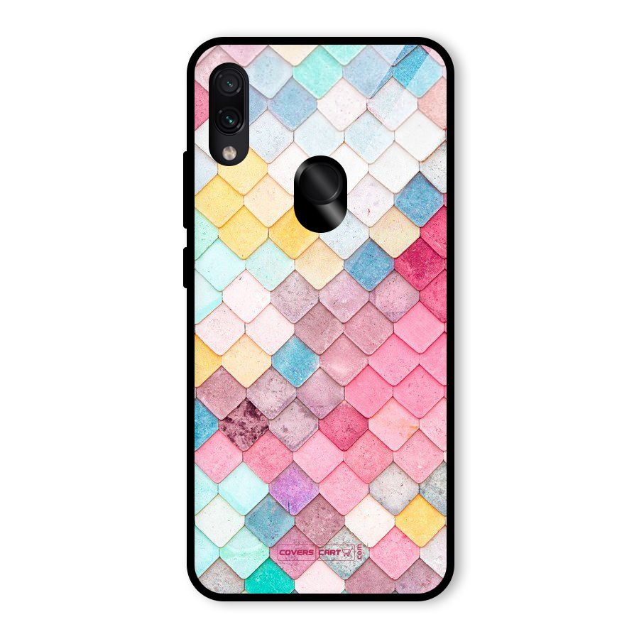 Rocks Pattern Design Glass Back Case for Redmi Note 7S