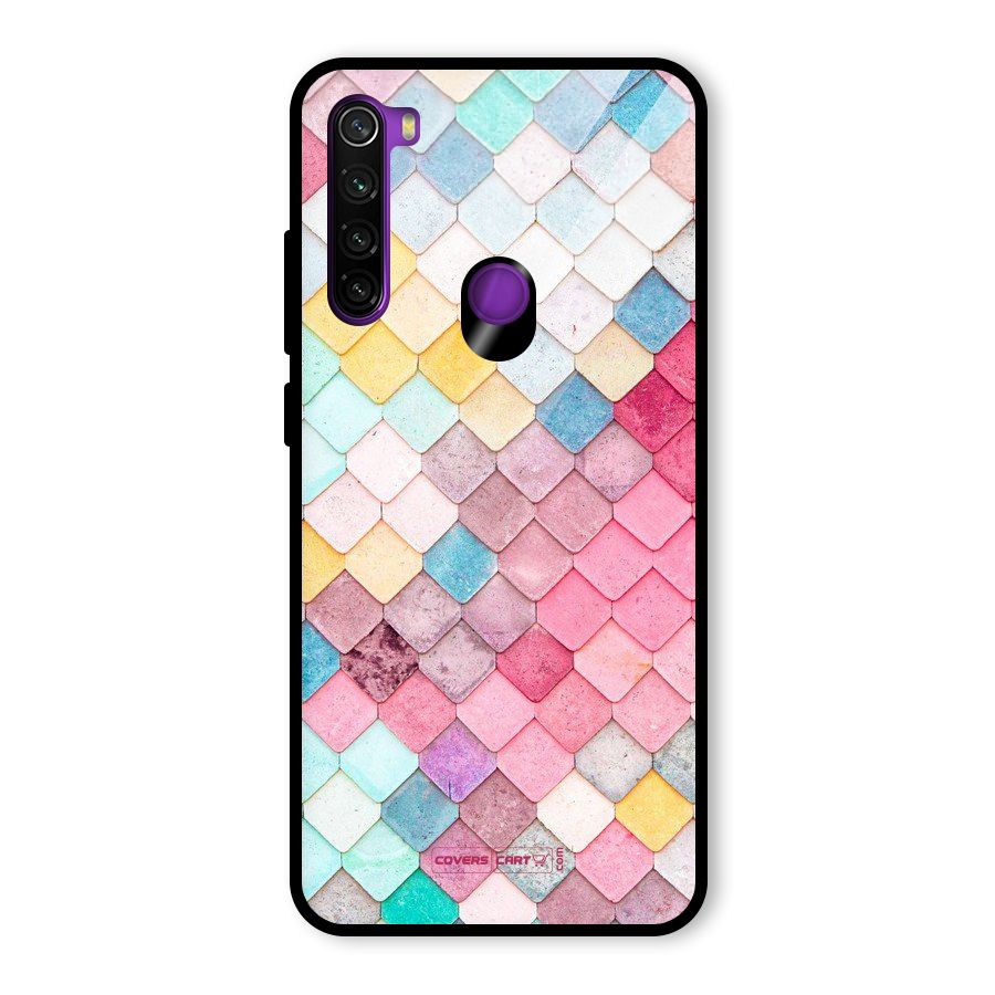 Rocks Pattern Design Glass Back Case for Redmi Note 8