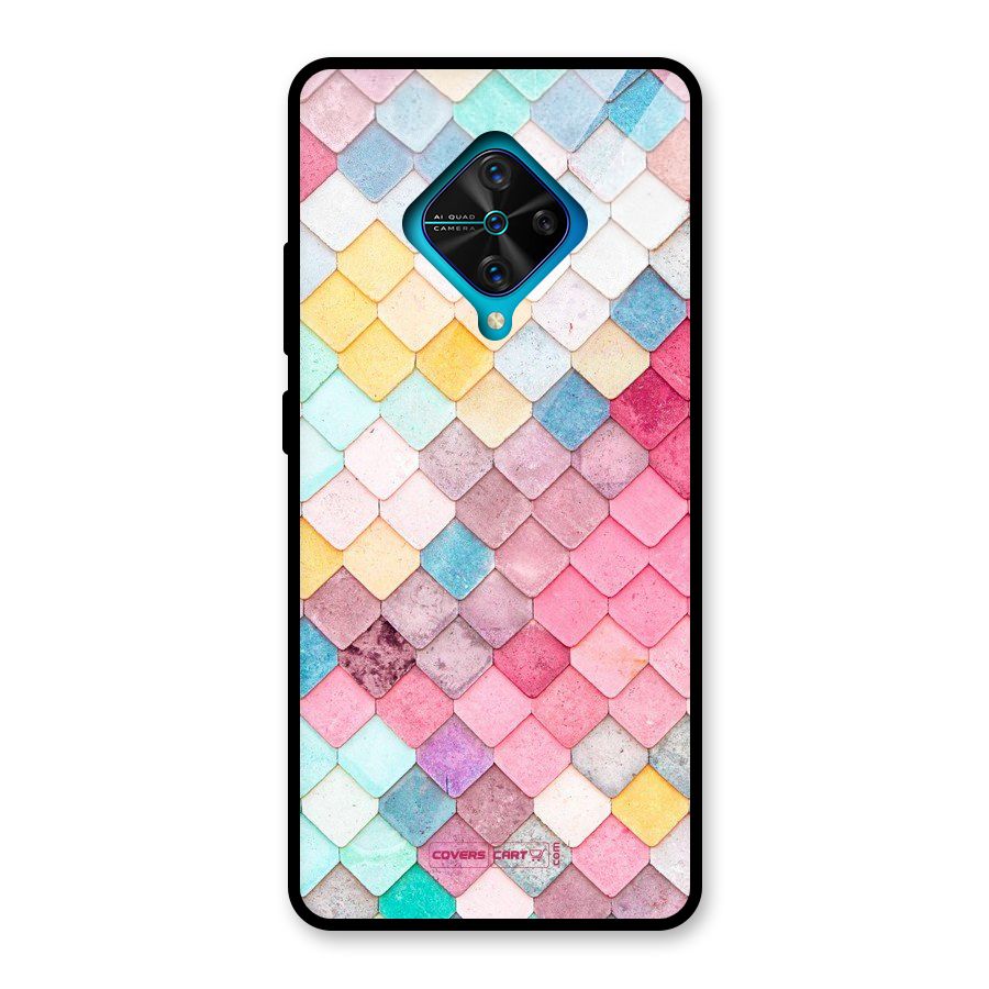 Rocks Pattern Design Glass Back Case for Vivo S1 Pro