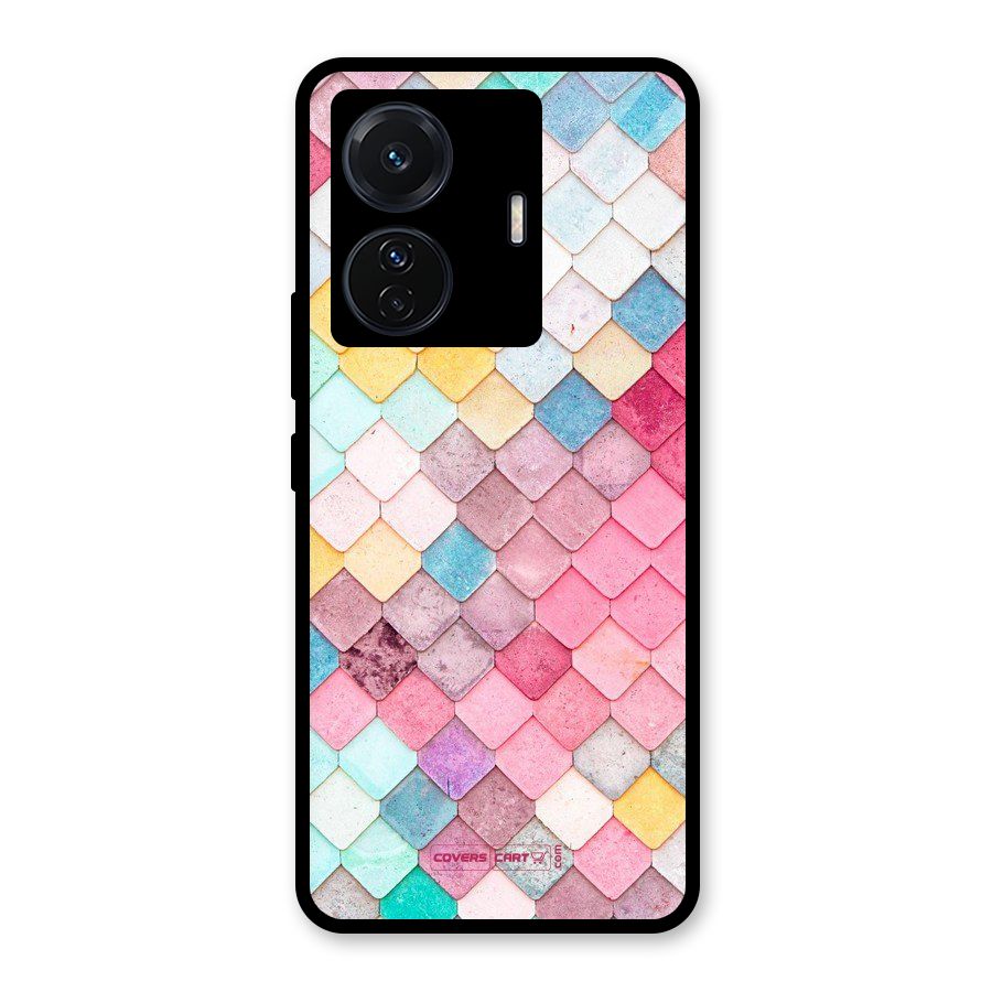Rocks Pattern Design Glass Back Case for Vivo T1 Pro