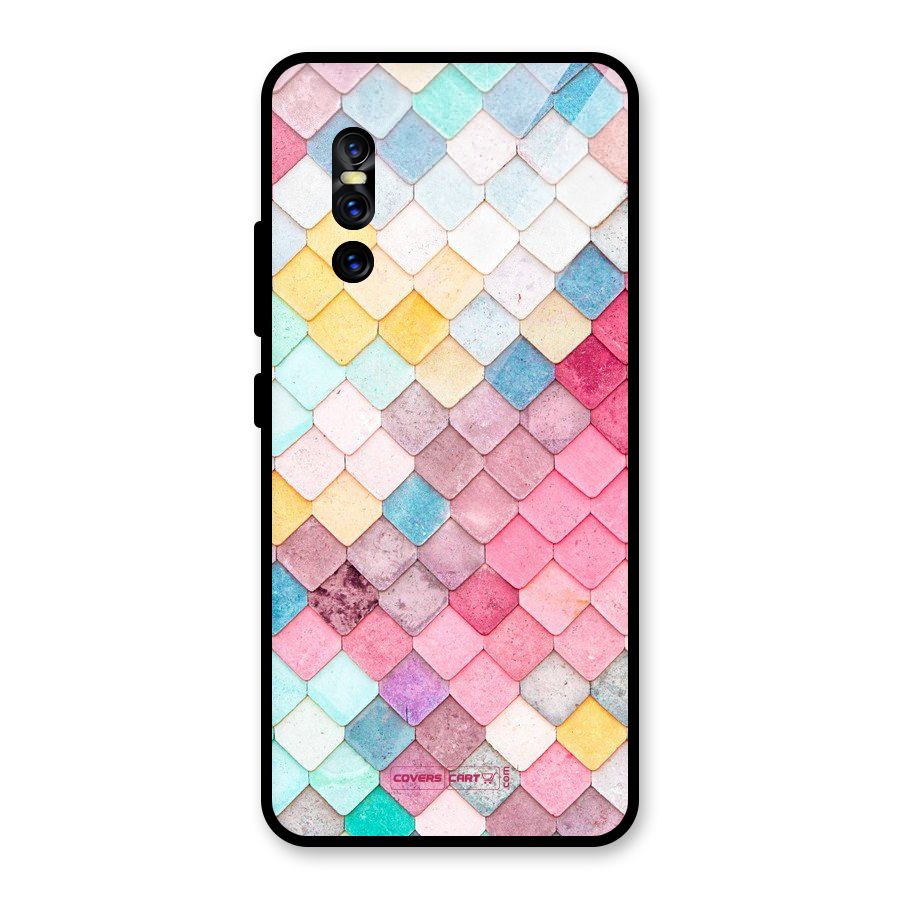 Rocks Pattern Design Glass Back Case for Vivo V15 Pro
