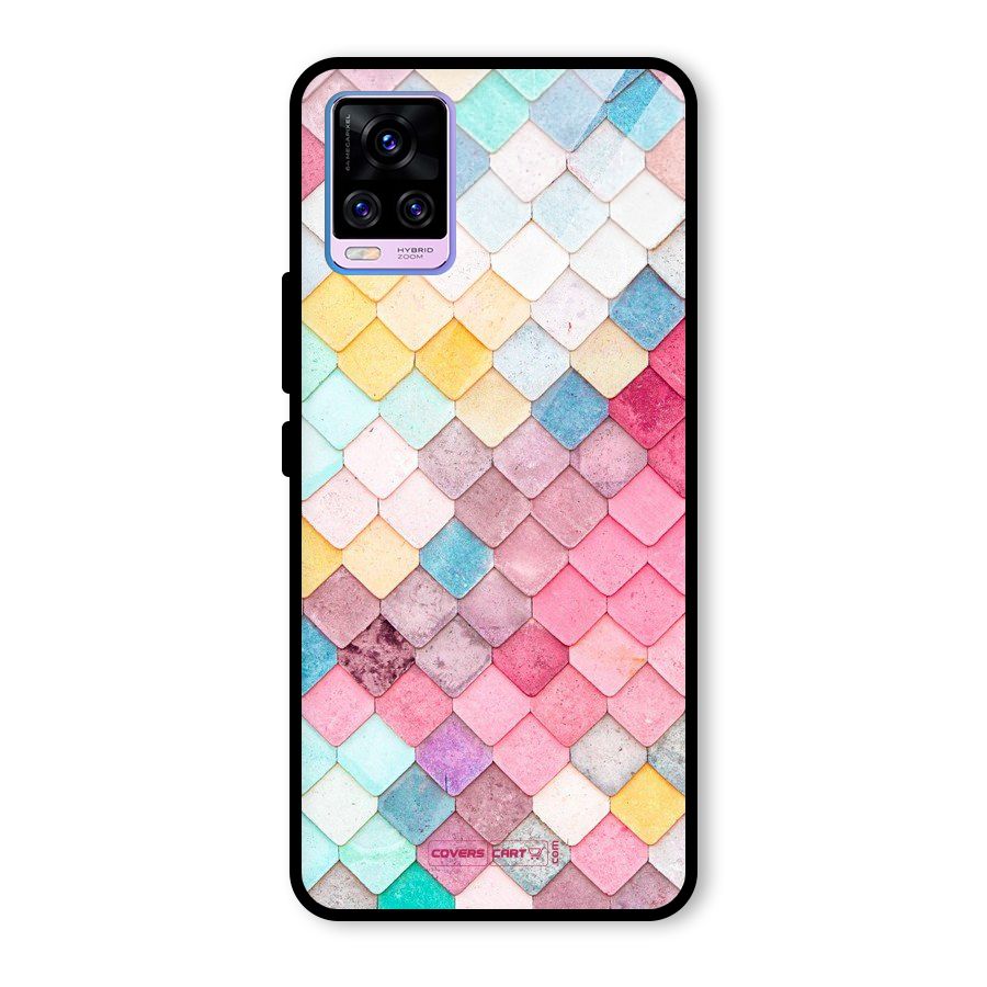 Rocks Pattern Design Glass Back Case for Vivo V20 Pro