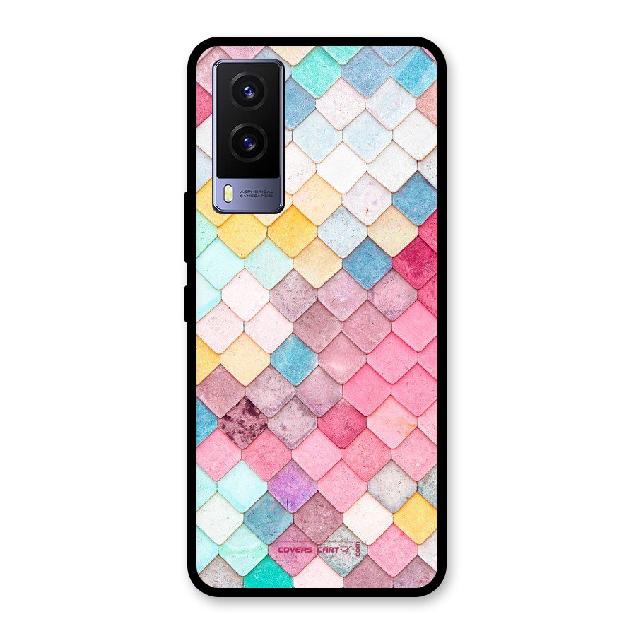 Rocks Pattern Design Glass Back Case for Vivo V21e 5G