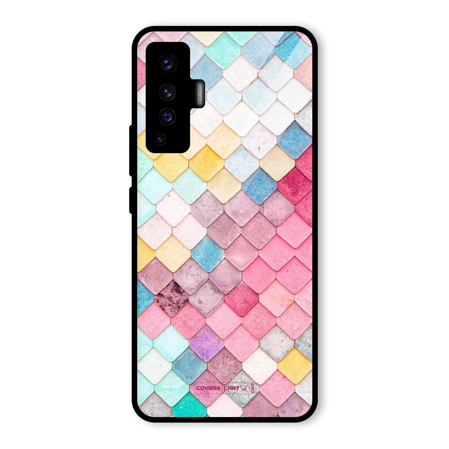 Rocks Pattern Design Glass Back Case for Vivo X50