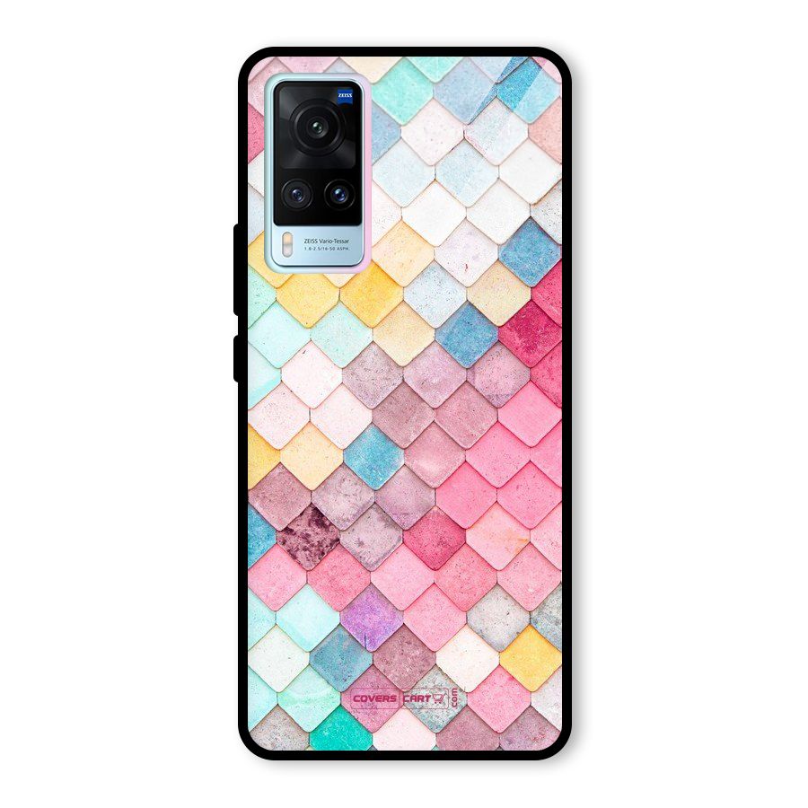 Rocks Pattern Design Glass Back Case for Vivo X60