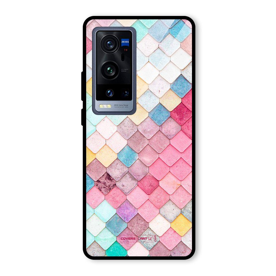 Rocks Pattern Design Glass Back Case for Vivo X60 Pro Plus