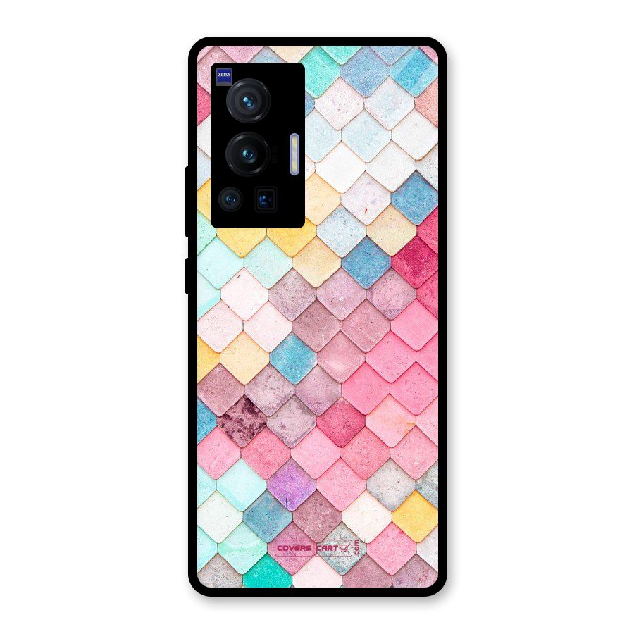 Rocks Pattern Design Glass Back Case for Vivo X70 Pro