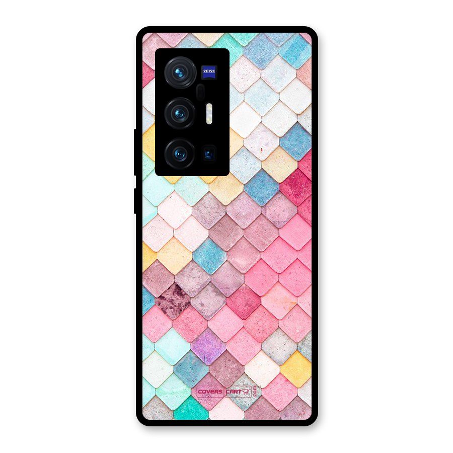 Rocks Pattern Design Glass Back Case for Vivo X70 Pro Plus