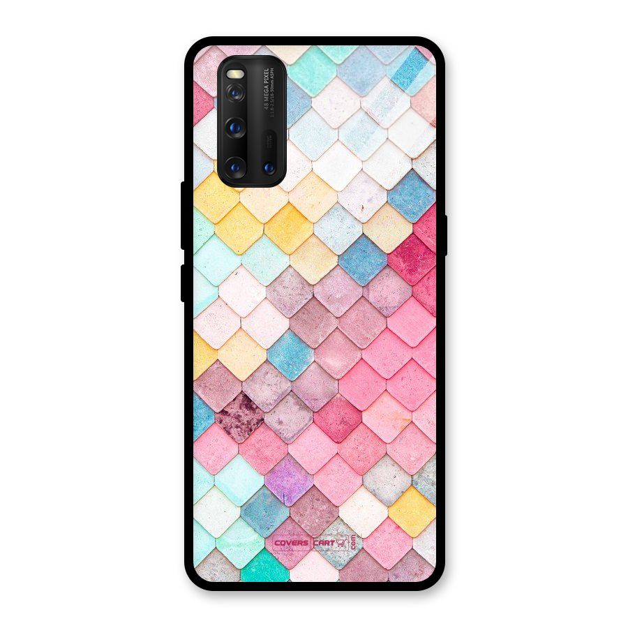Rocks Pattern Design Glass Back Case for Vivo iQOO 3