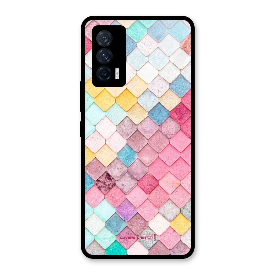 Rocks Pattern Design Glass Back Case for Vivo iQOO 7 5G