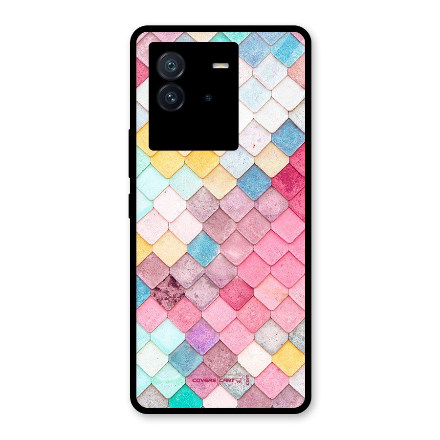 Rocks Pattern Design Glass Back Case for Vivo iQOO Neo 6 5G