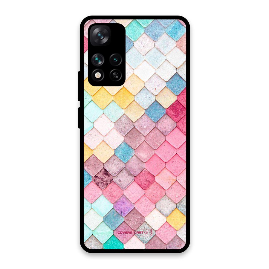 Rocks Pattern Design Glass Back Case for Xiaomi 11i HyperCharge 5G